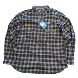 Columbia Men's Sharptail Flannel-Grey Plaid-Medium-NWT-C99
